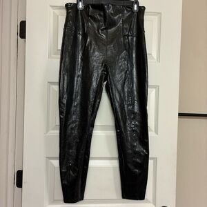 SPANX Black Faux Leather Leggings